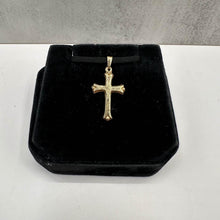 Load image into Gallery viewer, Estate 14kt Yellow Gold Cross Pendant
