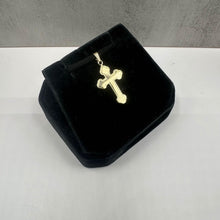 Load image into Gallery viewer, Estate Cross Pendant in 14kt Yellow Gold - 1.5g, 15/16&quot; Height, Pre-Loved
