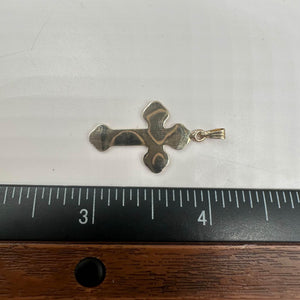 Estate Cross Pendant in 14kt Yellow Gold - 1.5g, 15/16" Height, Pre-Loved