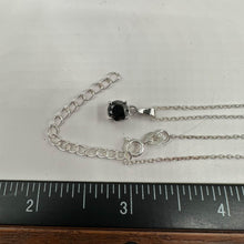 Load image into Gallery viewer, Black Diamond Necklace in Sterling Silver - 1ctw Round Black Diamond, Adjustable
