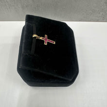 Load image into Gallery viewer, Estate Ruby Cross Pendant in 14kt Yellow Gold - 0.50ctw Rubies, Pre-Loved
