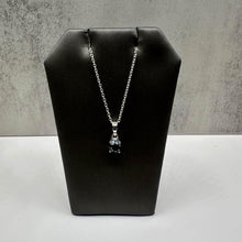 Load image into Gallery viewer, Black Diamond Necklace in Sterling Silver - 1ctw Round Black Diamond, Adjustable
