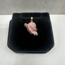 Load image into Gallery viewer, Estate Hat Pendant in 10kt Yellow Gold - 0.08ctw Pink Ruby, 0.02ctw Diamonds
