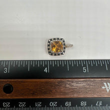 Load image into Gallery viewer, Estate Citrine &amp; Diamond Pendant in 10kt Yellow Gold -7.1mm Citrine, 0.10ctw Dia
