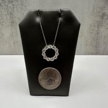 Load image into Gallery viewer, Diamond Circle Necklace in 14kt White Gold - 2ctw GH I1 Diamonds, 16&quot;, Italy
