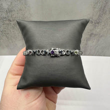 Load image into Gallery viewer, Gemstone &quot;Mom&quot; Bracelet in Sterling Silver - 1ctw Amethyst, Topaz, Garnet, Cit.
