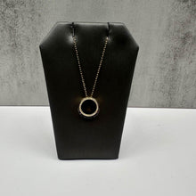 Load image into Gallery viewer, Black Diamond Circle Necklace in 10kt Yellow Gold - 0.25ctw GH SI Diamonds, 18&quot;
