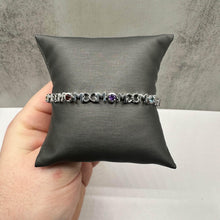 Load image into Gallery viewer, Gemstone &quot;Mom&quot; Bracelet in Sterling Silver - 1ctw Amethyst, Topaz, Garnet, Cit.
