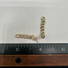 Load image into Gallery viewer, Diamond Chain Link Earrings in 10kt Yellow Gold - 0.25ctw GH SI Diamonds, New
