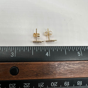 Diamond Popsicle Stud Earrings in 14kt Yellow Gold - 0.12ctw GH SI Diamonds, New