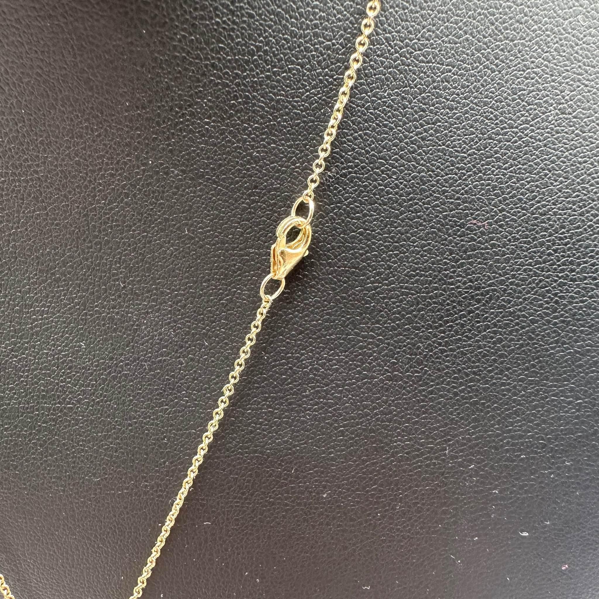 Pave Diamond Necklace 14K Two Tone Gold 0.75ctw GH I 16in