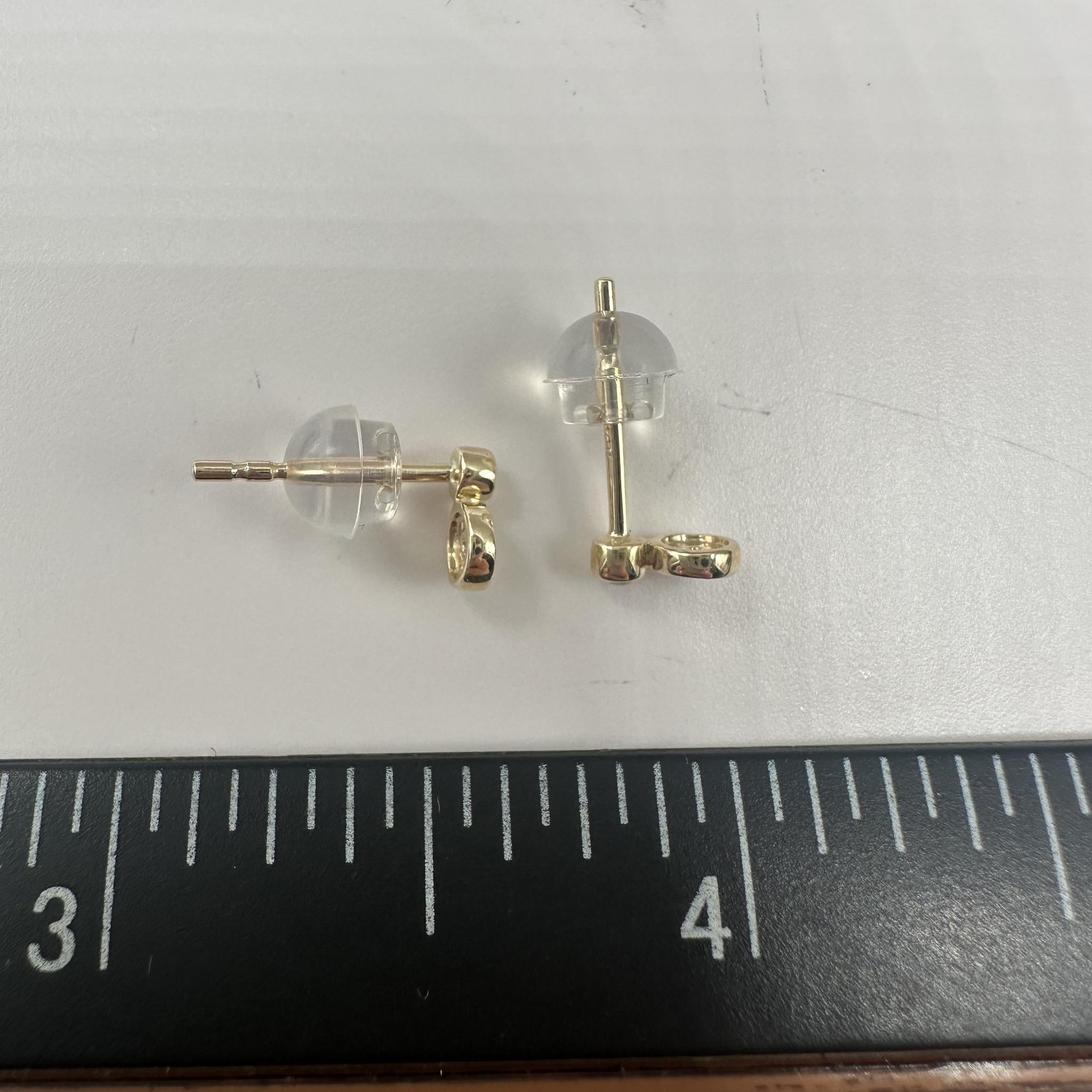 Mini Diamond Earrings in 10kt Yellow Gold - 0.07ctw GH, I, Silicone Push Backs