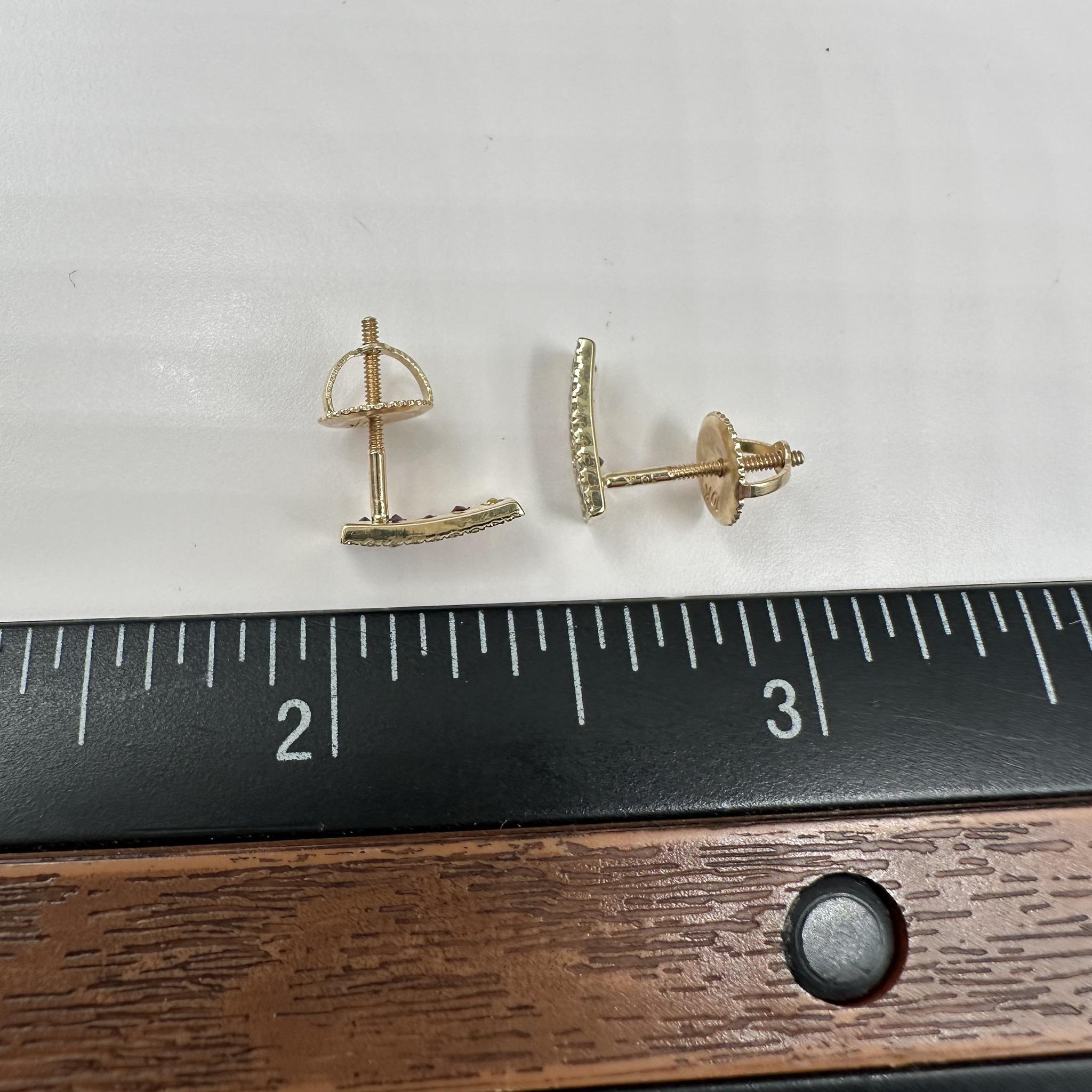 Rainbow Sapphire Diamond Earrings 10K Yellow Gold 0.20ctw New