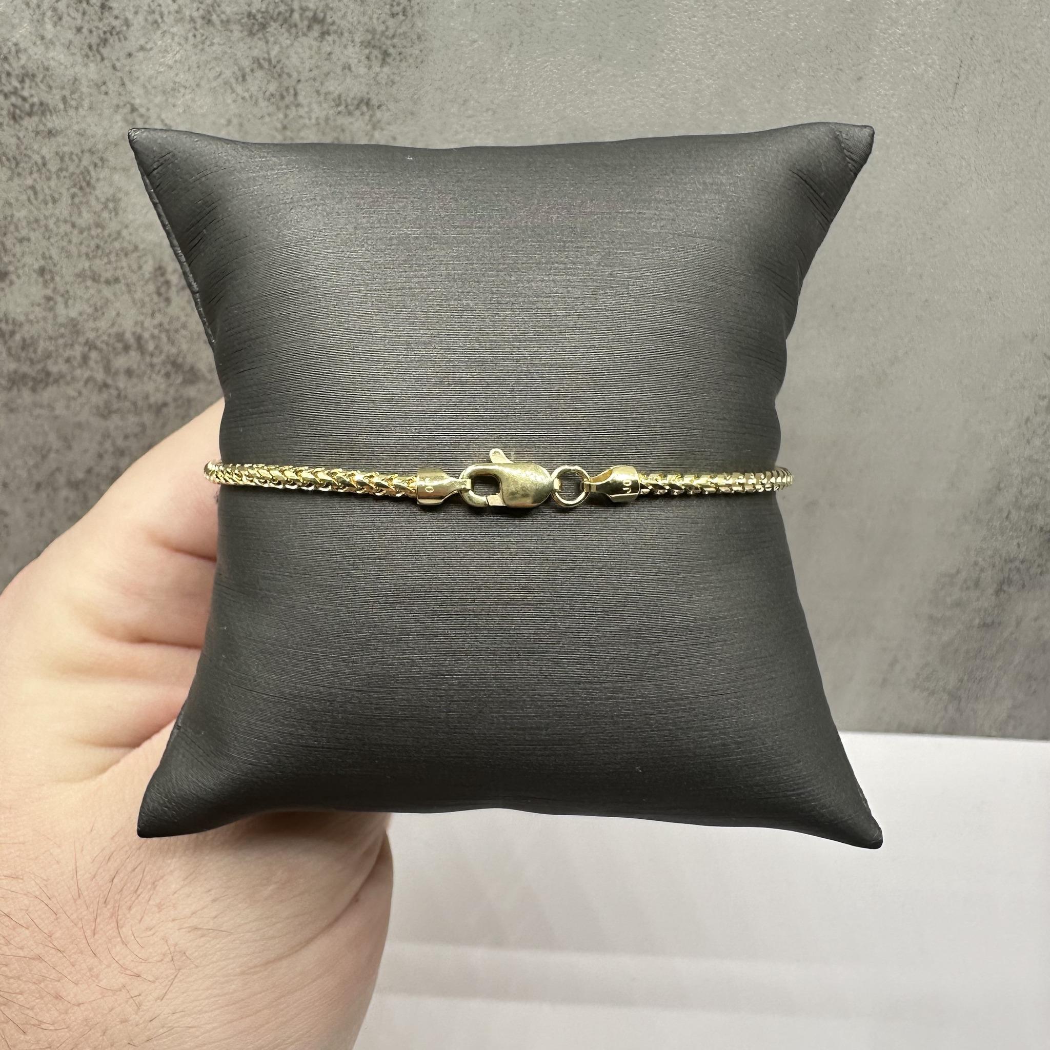 14kt Yellow Gold Franco Bracelet – 7.5in, 2.1mm, 4.7g, New