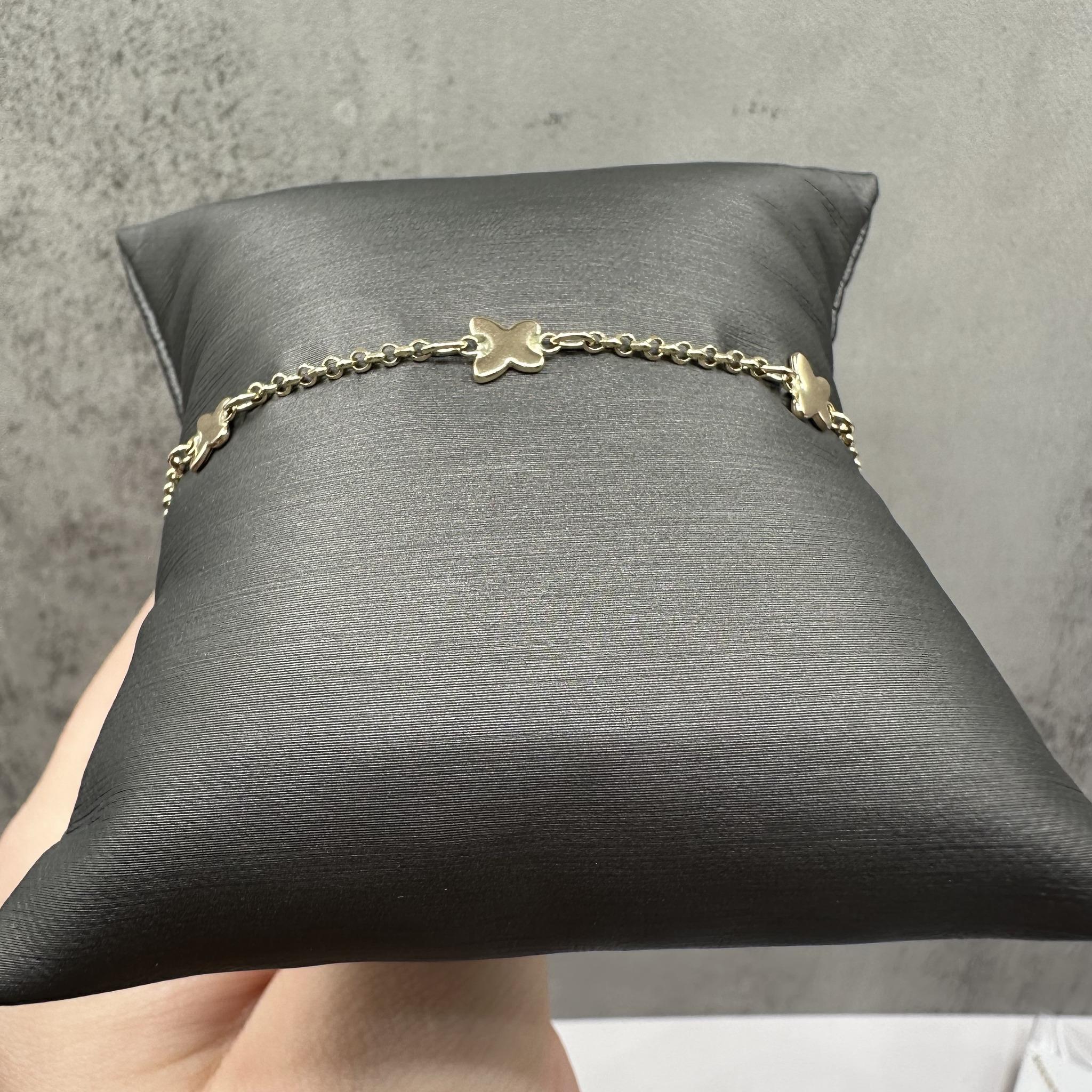 Butterfly Bracelet in 14kt Yellow Gold – Adjustable 6.25–7in, 2.02g, New