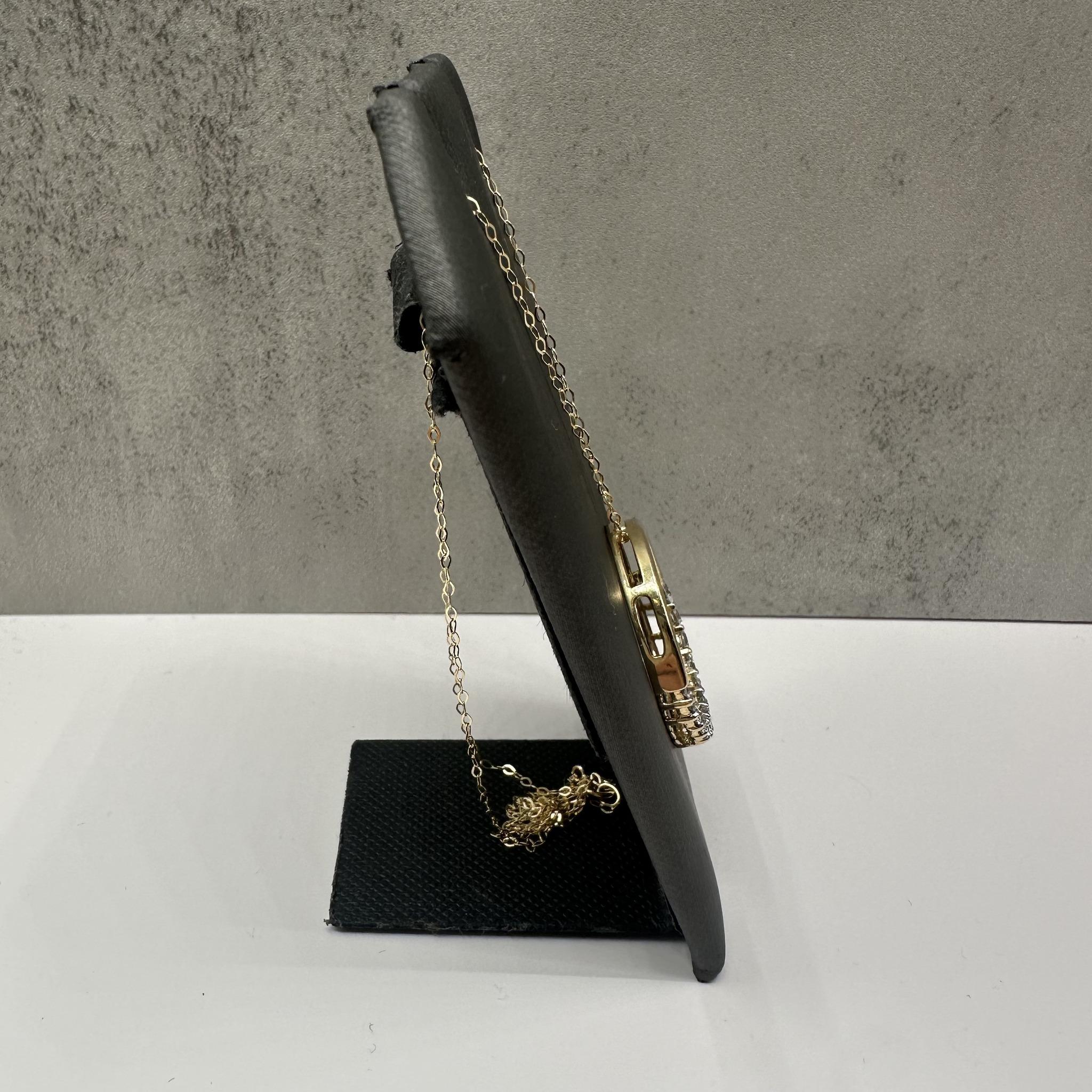 Diamond Circle Necklace 14K Yellow Gold 1ctw 18in Pre Loved