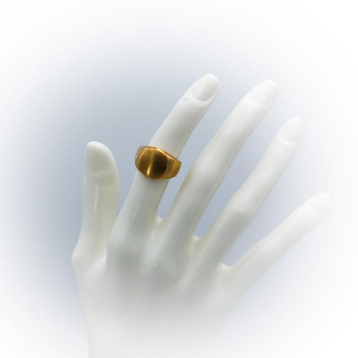 DAVID YURMAN 18k Yellow Gold Signet Ring Size 5 w/ Pouch 4950 Retail