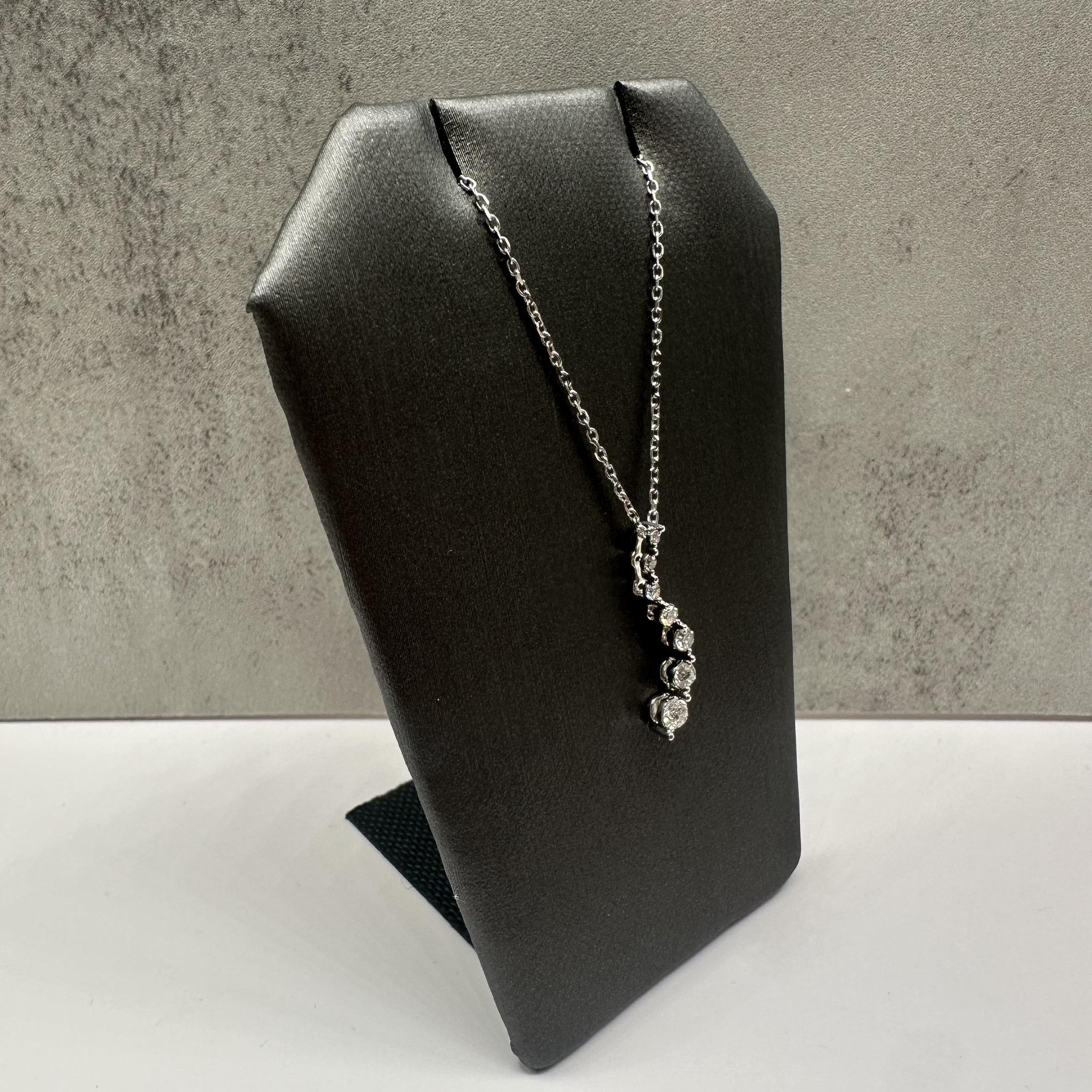 Diamond Journey Necklace 10K White Gold 0.25ctw 18in New