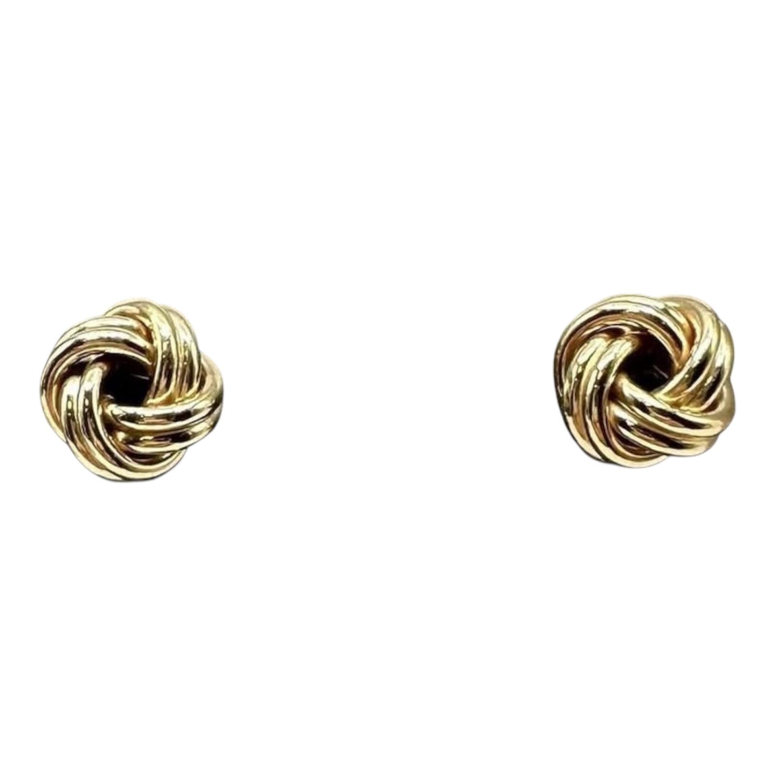 Italian Knot Earrings in 14kt Yellow Gold – 10.2mm, New