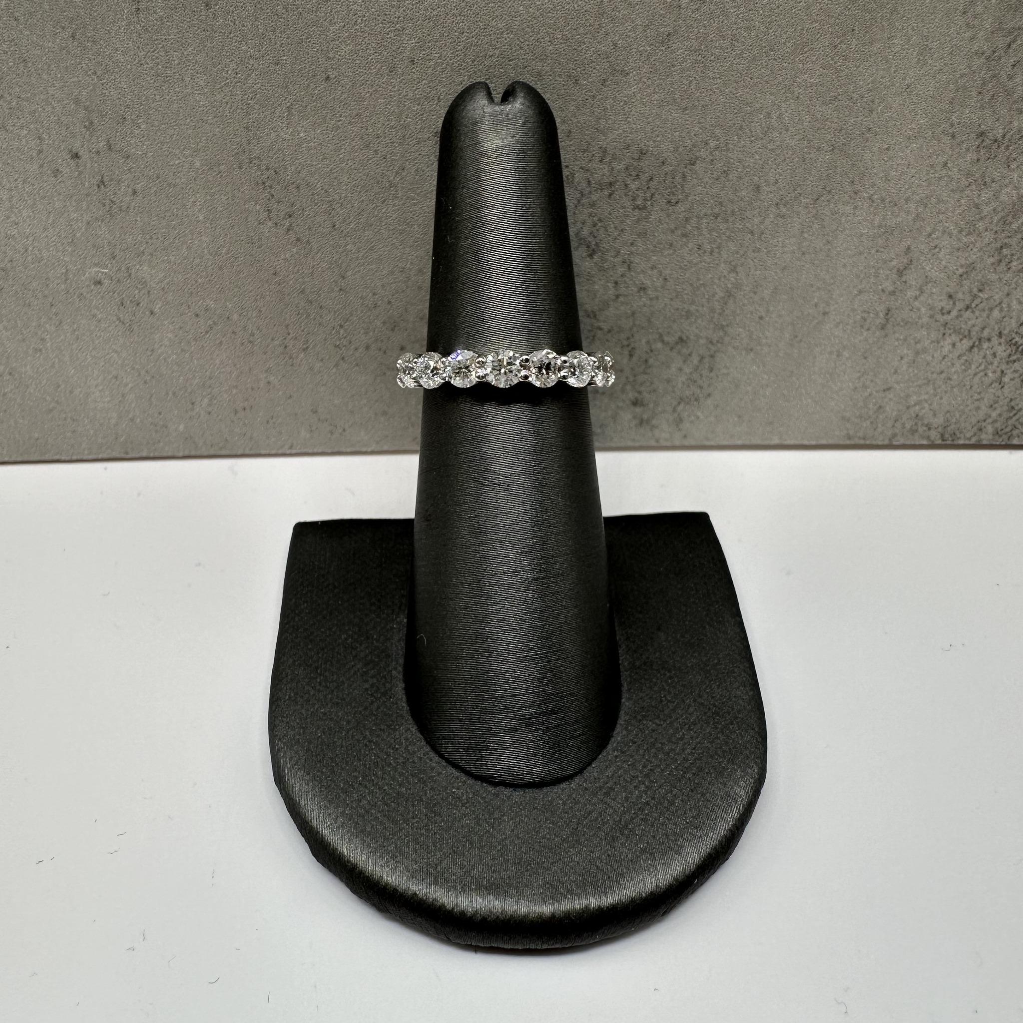 Natural Diamond Eternity Ring in 14kt White Gold - 2.8ctw Diamonds Size 6 New