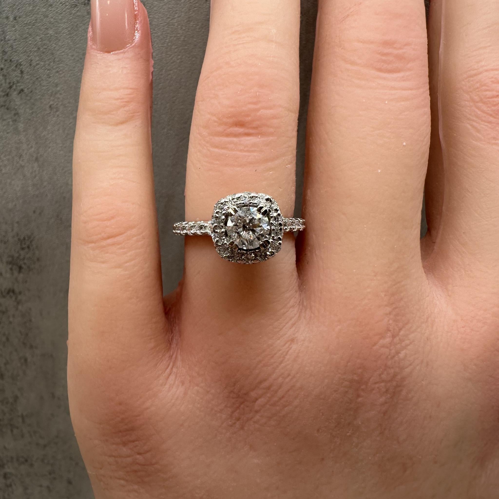 Appraised Natural Diamond Engagement Ring in 14kt White Gold - 1.33 Carats