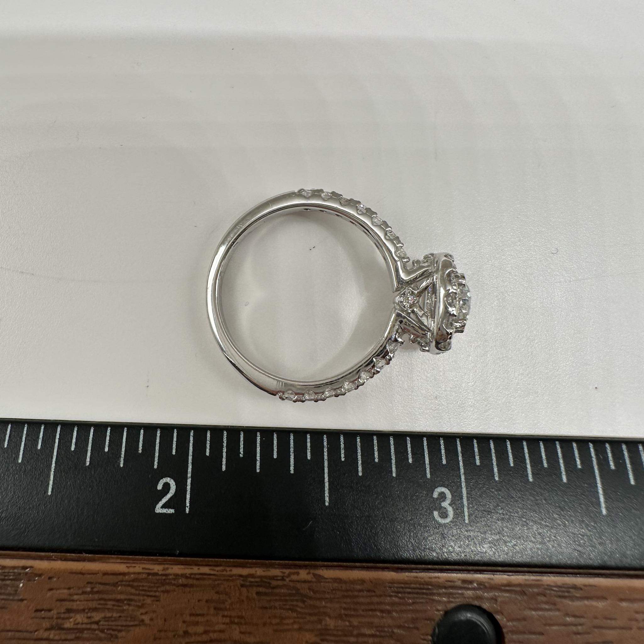 Appraised Natural Diamond Engagement Ring in 14kt White Gold - 1.33 Carats