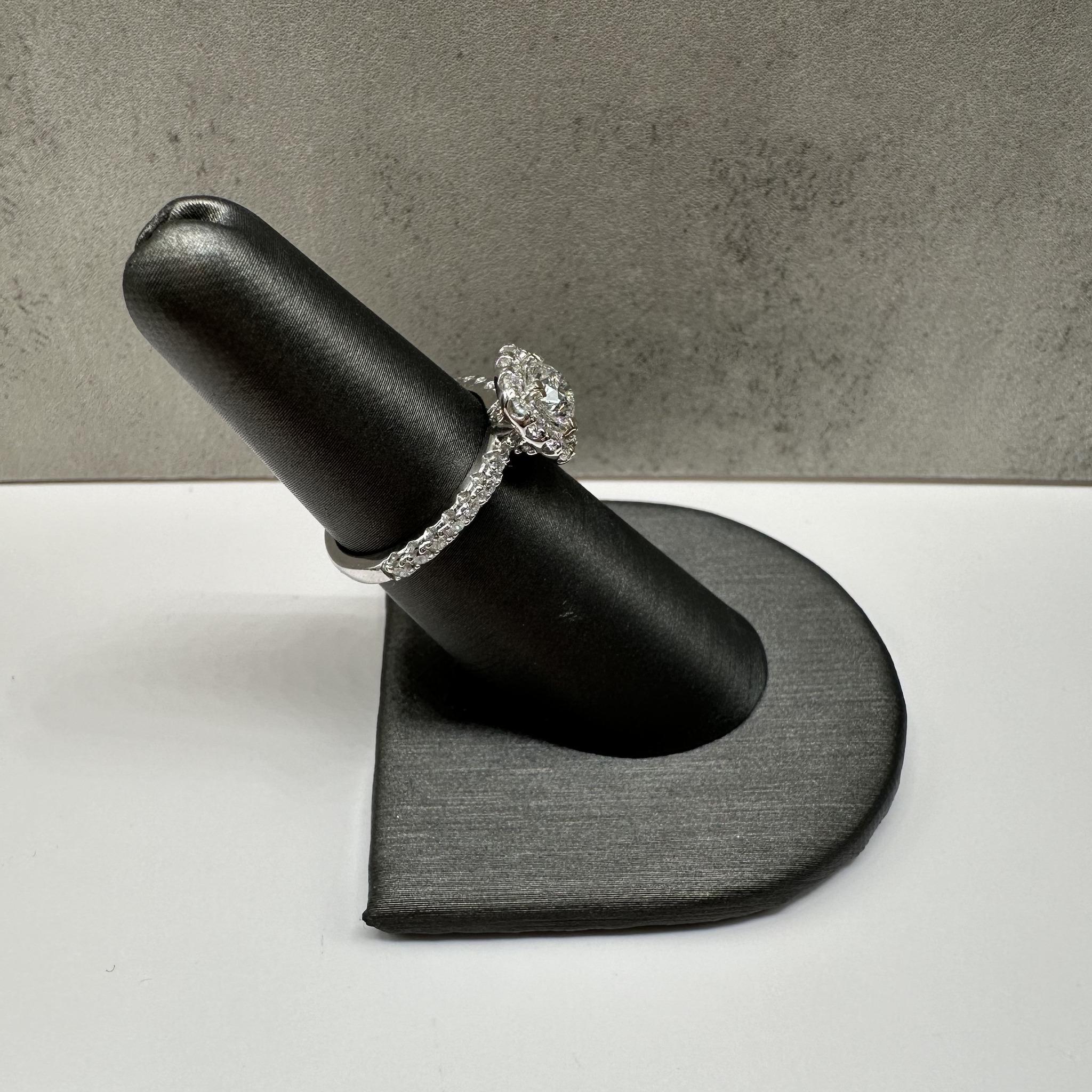 Appraised Natural Diamond Engagement Ring in 14kt White Gold - 1.33 Carats