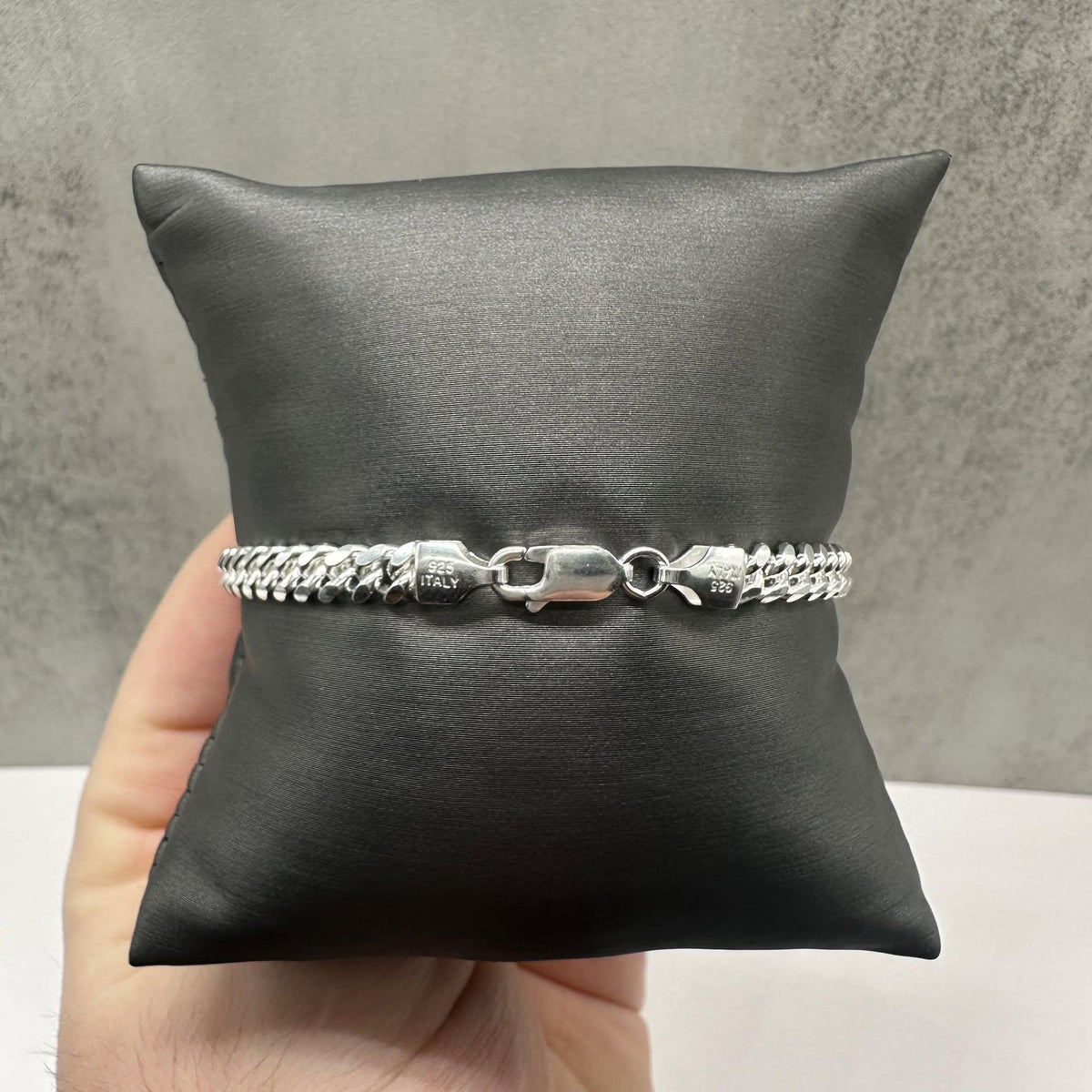 Cuban Bracelet Sterling Silver 8in 5mm Lobster Clasp New