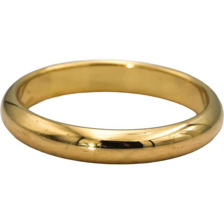CARTIER 18k Yellow Gold 1895 Wedding Band Ring 3.5mm Wide Sz. 59 w/ Box & Papers