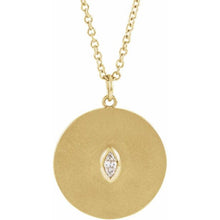 Load image into Gallery viewer, Marquise Diamond Disc Necklace
