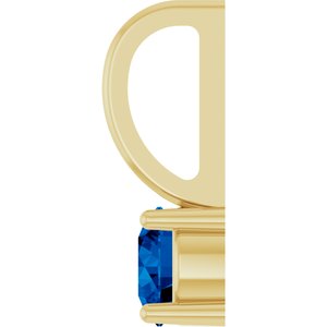 Imitation Blue Sapphire Solitaire Charm/Pendant