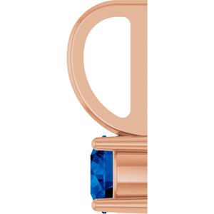 Imitation Blue Sapphire Solitaire Charm/Pendant