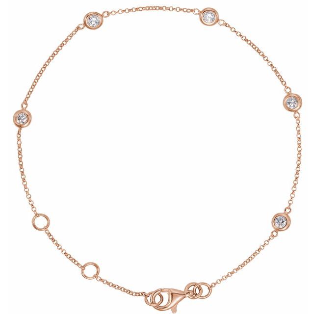 Diamond By The Yard Bracelet Rose Gold