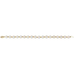 Freshwater Pearl Gold Bracelet Side View