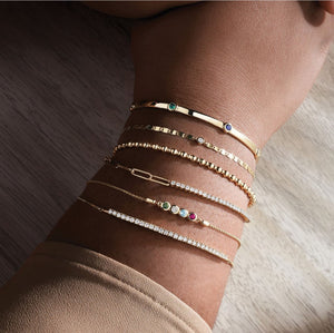 Diamond Tennis Paperclip Bracelet