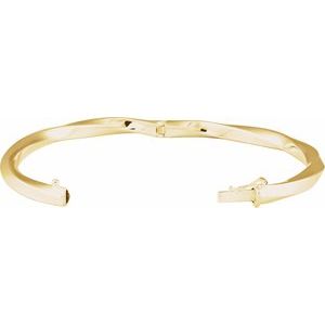  Hinged Twisted Bangle Bracelet