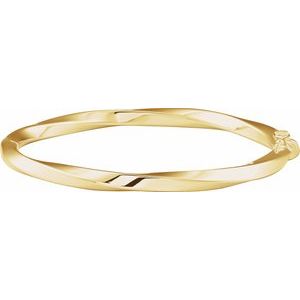  Hinged Twisted Bangle Bracelet