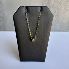 Load image into Gallery viewer, 14kt Yellow Gold Diamond Paperclip Necklace - 0.10ctw GH SI Diamond, 18 inches
