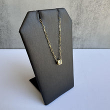 Load image into Gallery viewer, 14kt Yellow Gold Diamond Paperclip Necklace - 0.10ctw GH SI Diamond, 18 inches
