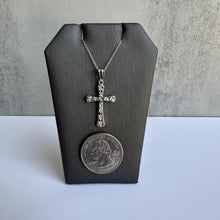 Load image into Gallery viewer, 14kt White Gold Cross Necklace - 18&quot; Length, 15/16 x 5/8&quot; Cross, New Condition
