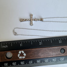 Load image into Gallery viewer, 14kt White Gold Cross Necklace - 18&quot; Length, 15/16 x 5/8&quot; Cross, New Condition
