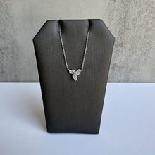 Load image into Gallery viewer, Diamond Flower Necklace in 14kt White Gold - 0.12ctw GH VS/SI Diamonds, Adj.
