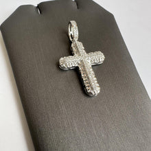 Load image into Gallery viewer, 10kt White Gold Diamond Cross Pendant - 0.24ctw GH SI2-I1 Diamonds, New
