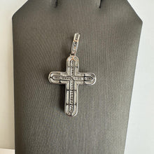 Load image into Gallery viewer, 10kt White Gold Diamond Cross Pendant - 0.24ctw GH SI2-I1 Diamonds, New
