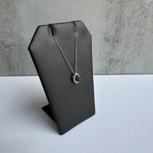 Load image into Gallery viewer, 14kt White Gold Topaz and Diamond Necklace - 0.07ctw Diamonds, 6x4mm Topaz
