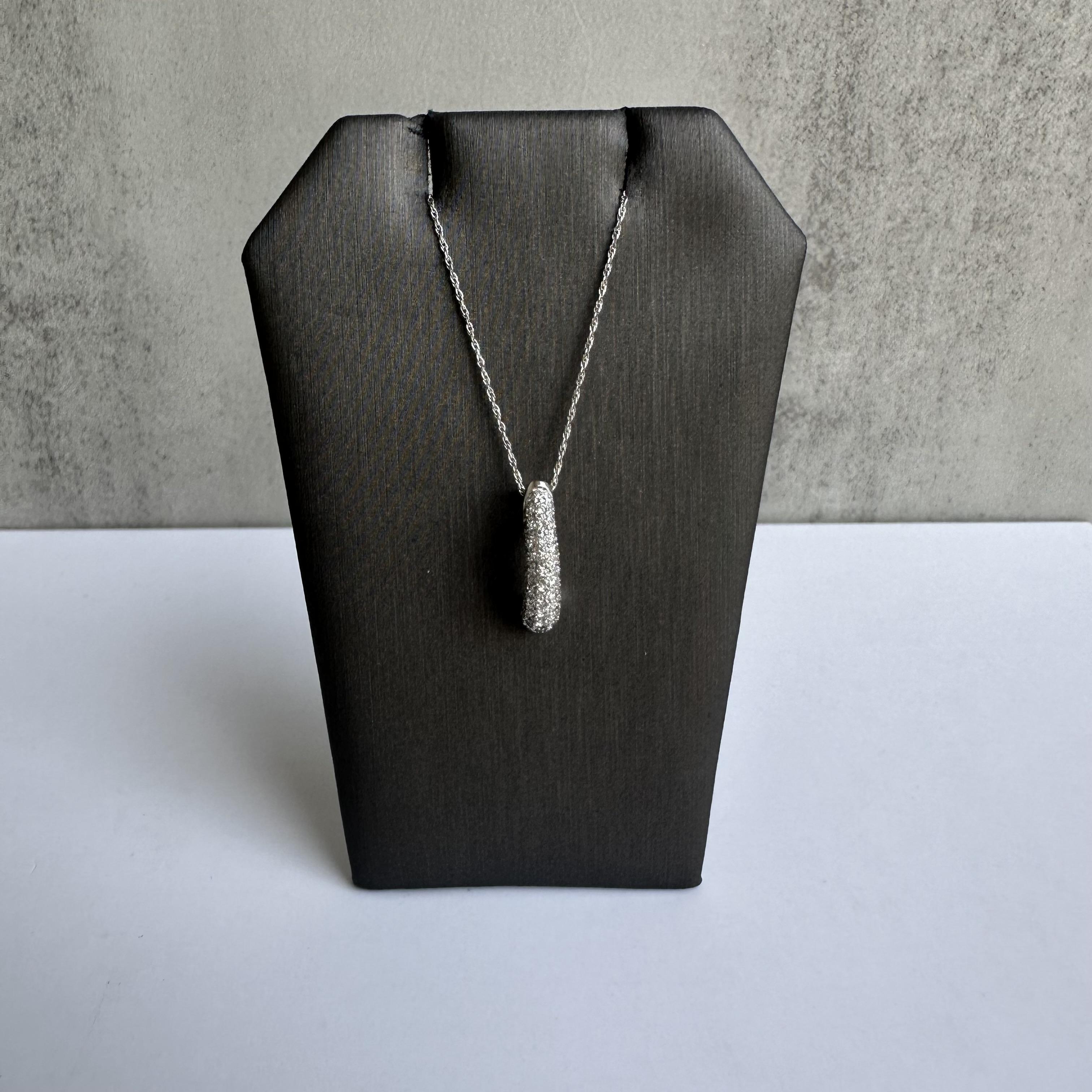 Diamond Horn Necklace 14K White Gold 0.56ctw GH SI 18in New