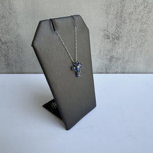 Load image into Gallery viewer, White Gold Sapphire and Diamond Cross Necklace - 1.33ctw Sapphires, New
