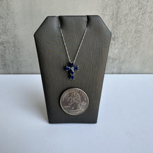 Load image into Gallery viewer, White Gold Sapphire and Diamond Cross Necklace - 1.33ctw Sapphires, New
