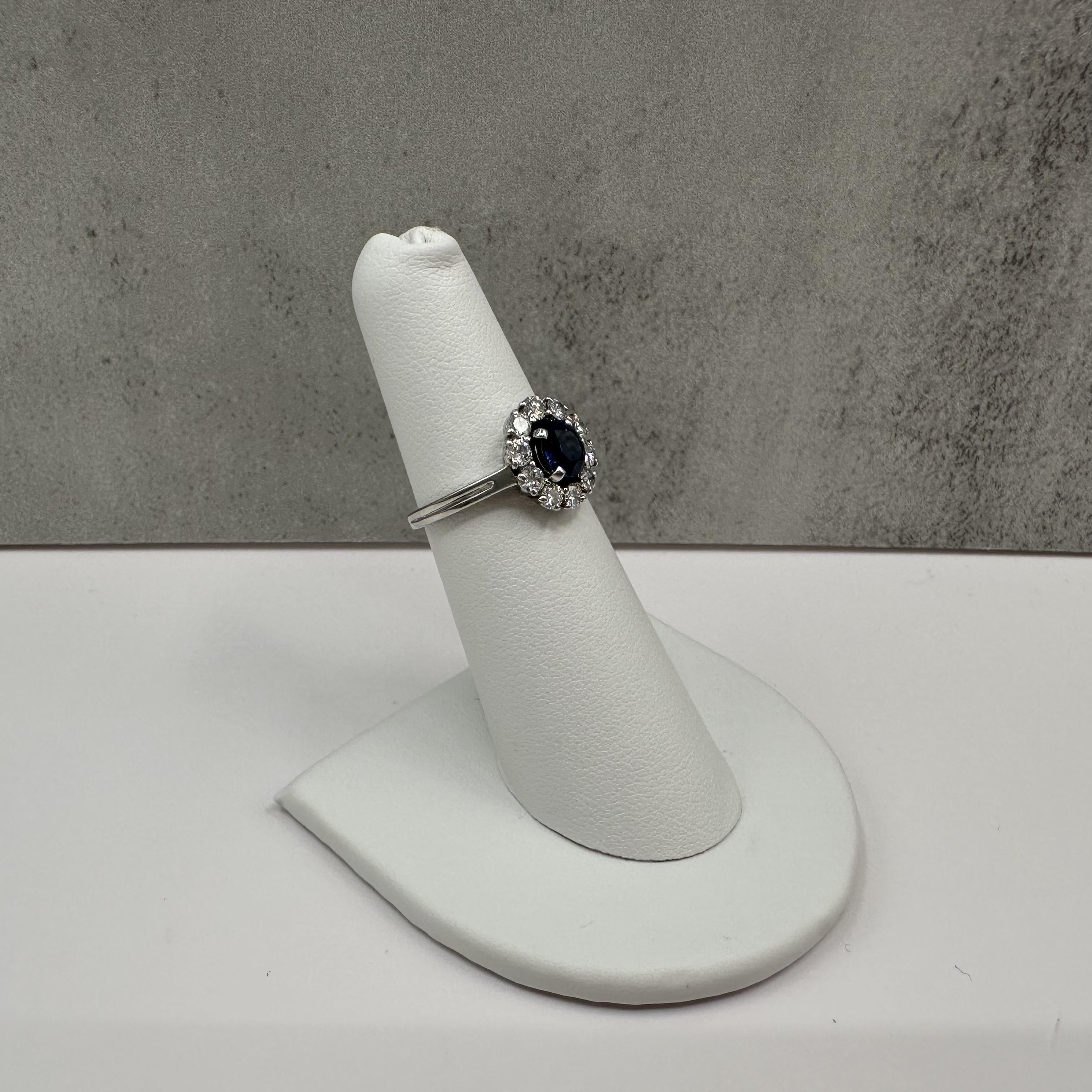 GIA Platinum Sapphire Diamond Ring 1.25ct Unheated GH VS SI Size 5.25