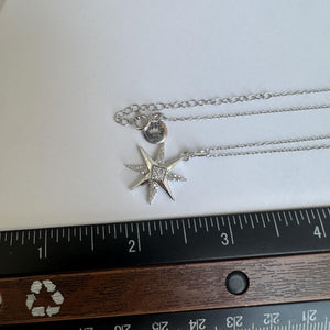 Designer Hallmark Diamond Star Necklace in Sterling Silver - 0.20ctw, New